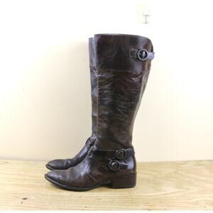 Born Boots Womens 7.5 Brown Leather Crown Lira Brush Riding Equestrian Tall